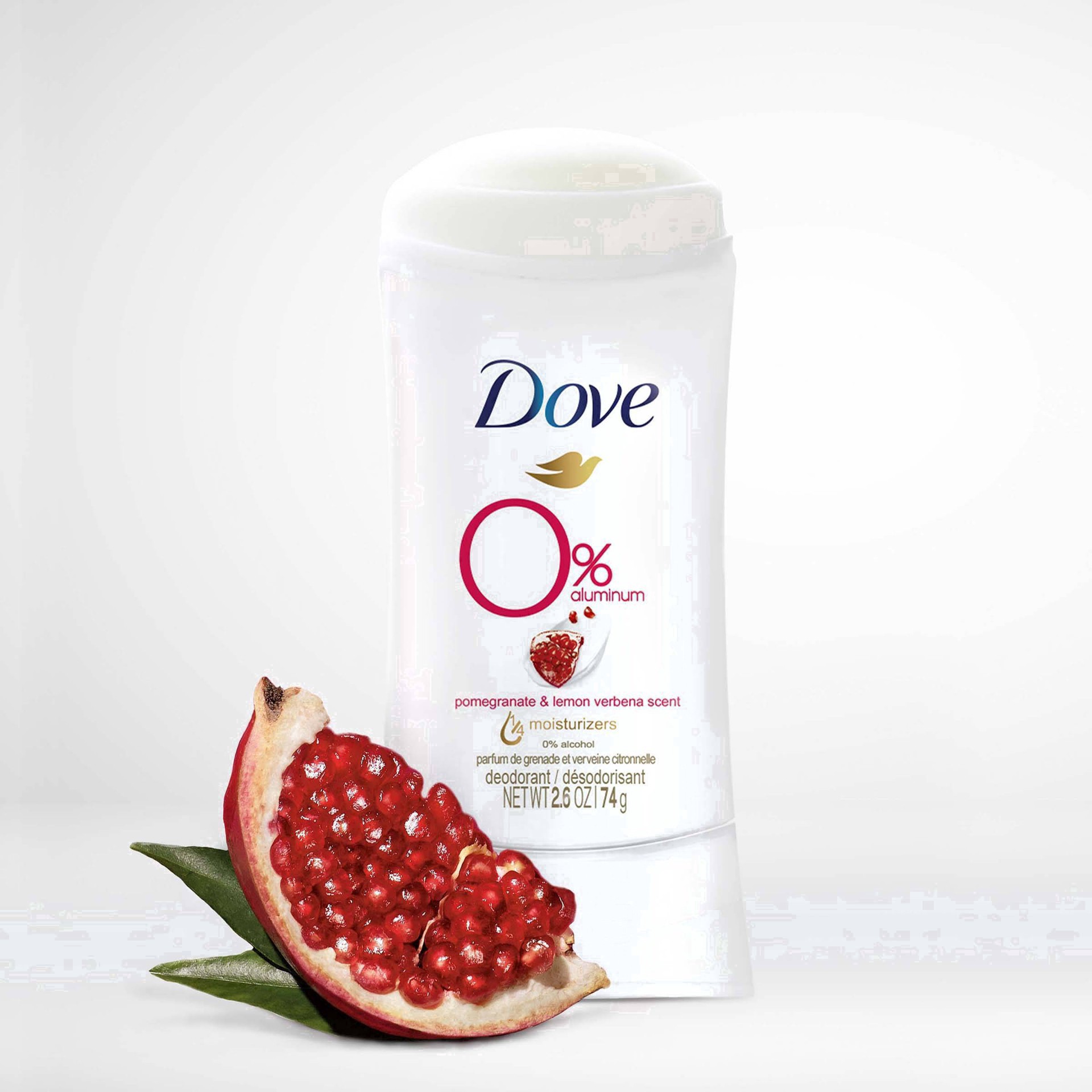 slide 84 of 85, Dove 0% Aluminum Pomegranate & Lemon Verbena Deodorant, 2.6 oz