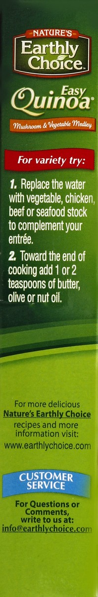 slide 2 of 4, Nature's Earthly Choice Easy Quinoa Mushroom & Vegetable Medley, 4.8 oz