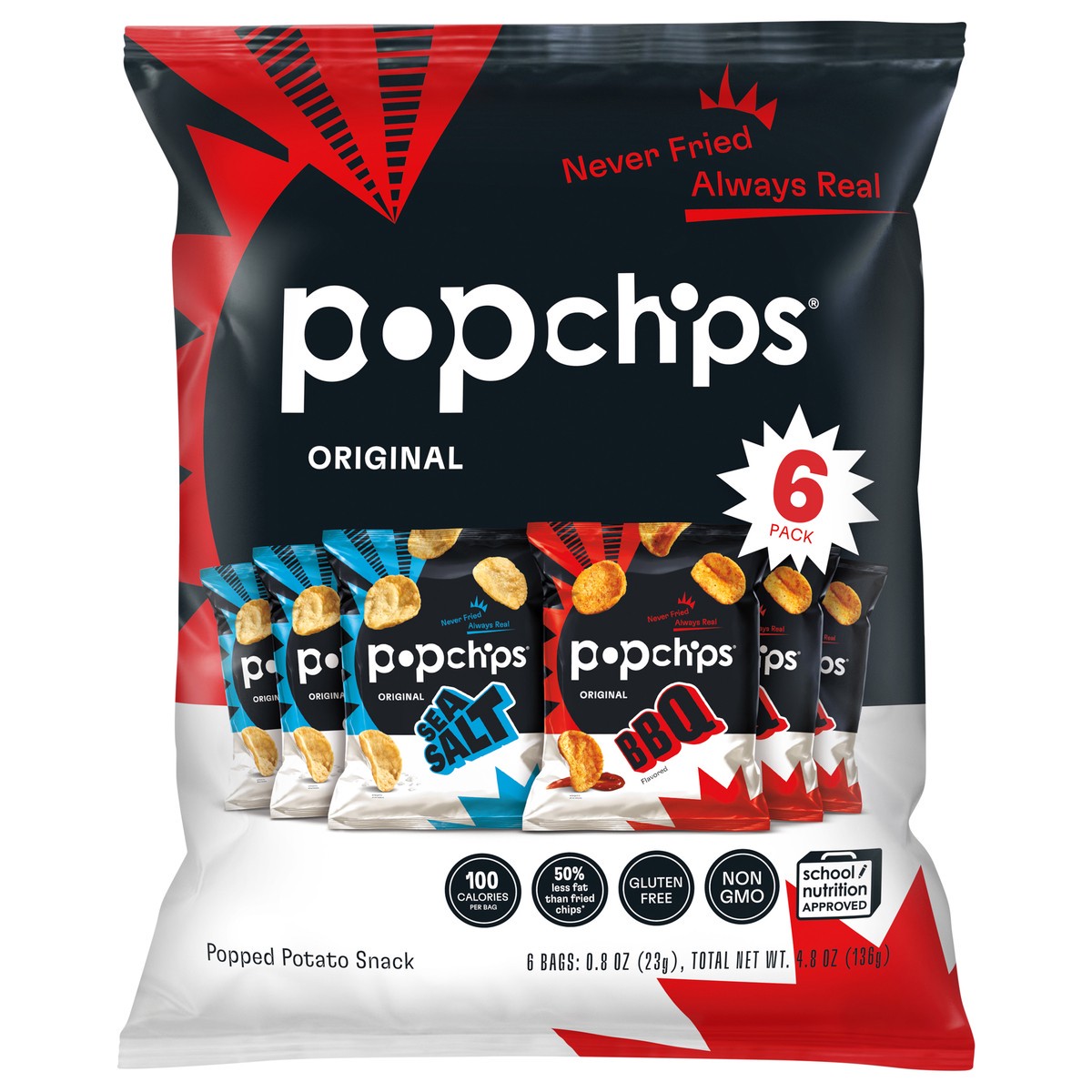 slide 1 of 6, popchips Variety Pack, 6 ct; 0.8 oz