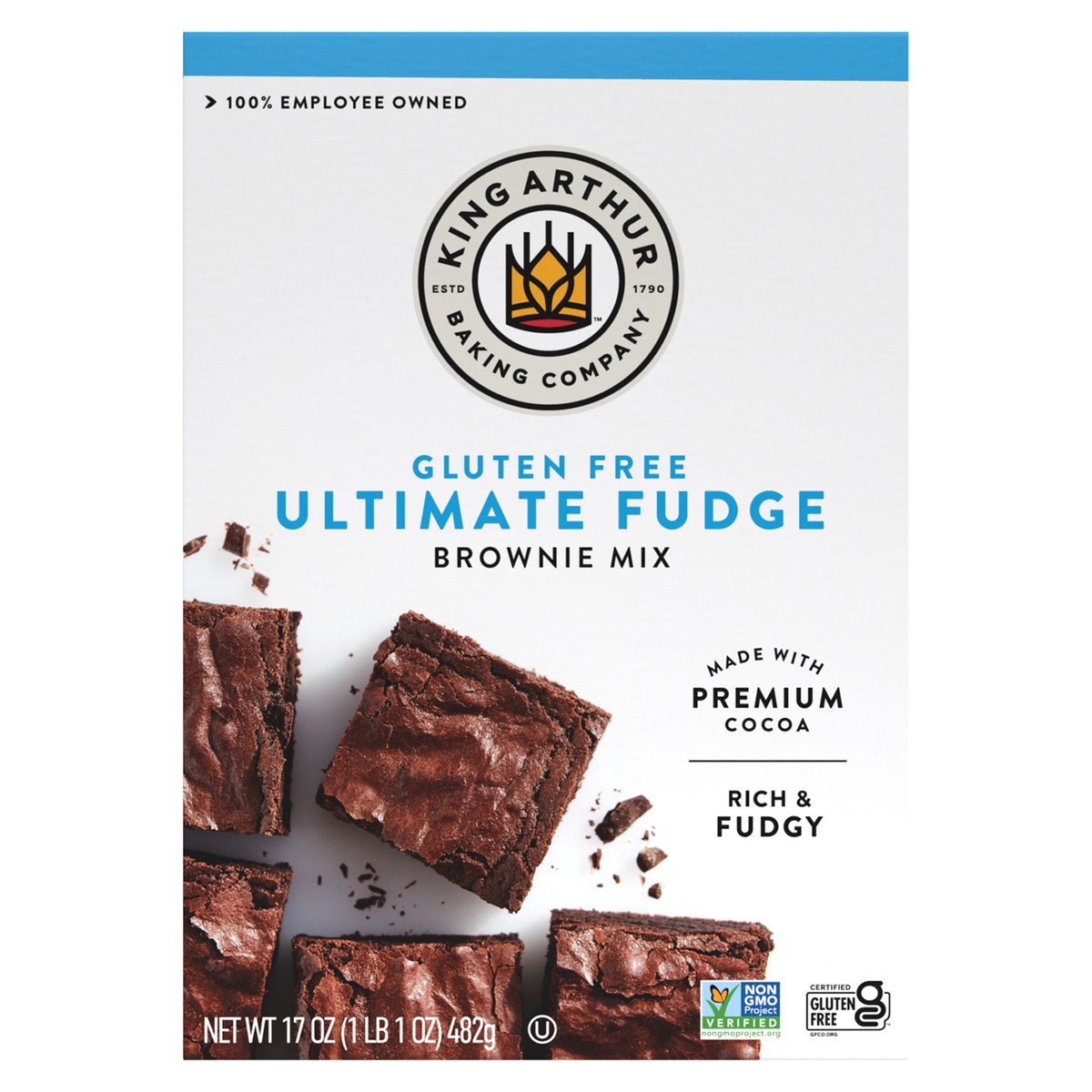 slide 1 of 6, King Arthur Gluten Free Ultimate Fudge Brownie Mix, 17 oz