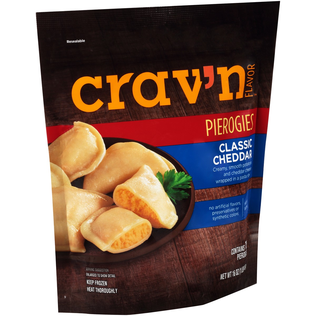 slide 2 of 9, Crav'n Flavor Classic Cheddar Pierogies, 16 oz