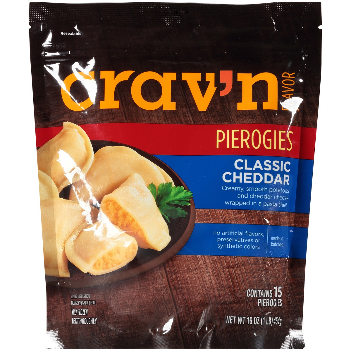 slide 6 of 9, Crav'n Flavor Classic Cheddar Pierogies, 16 oz