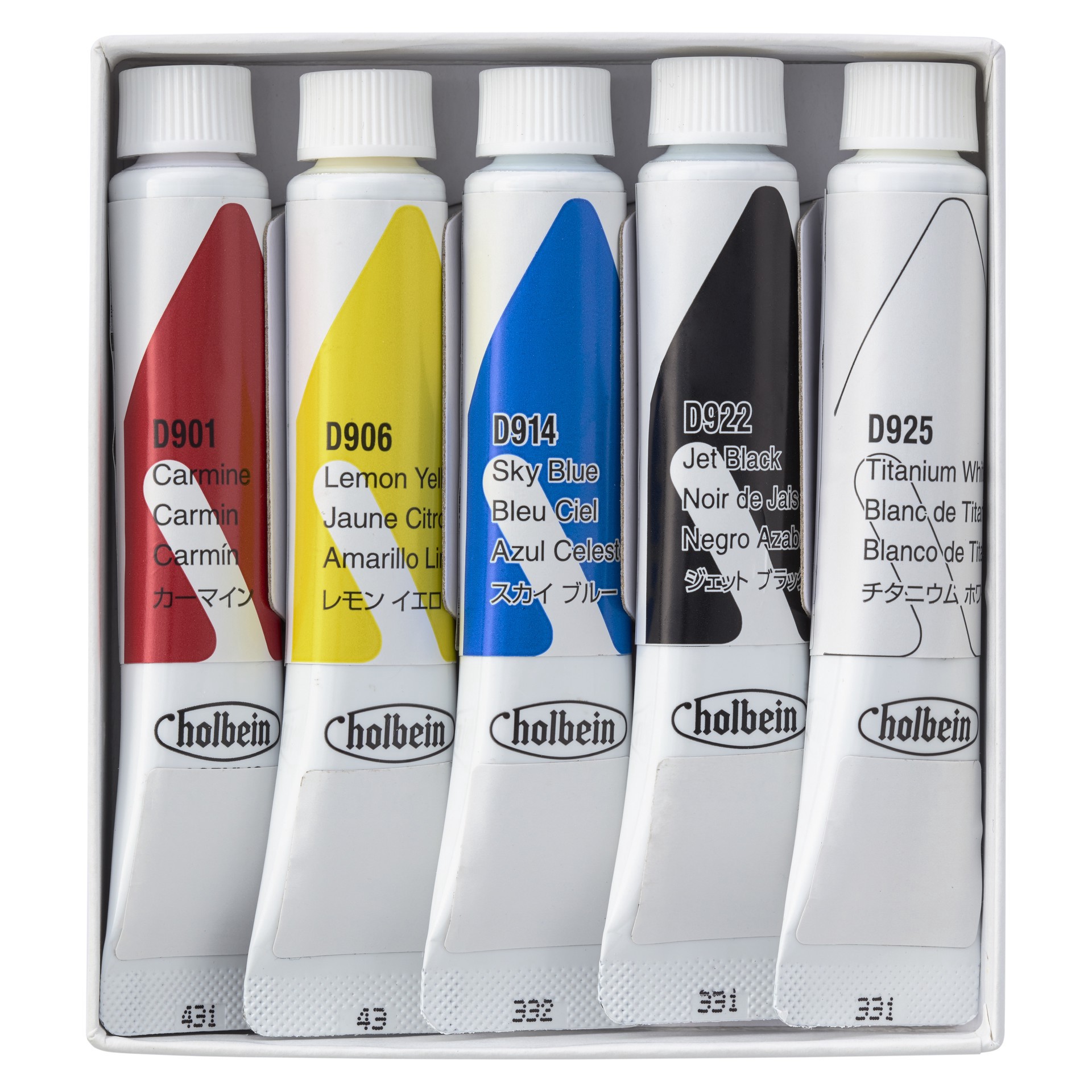 slide 3 of 4, Holbein Artist Acrylic Gouache Assorted Colors Basic Introductory Set, 12 ml
