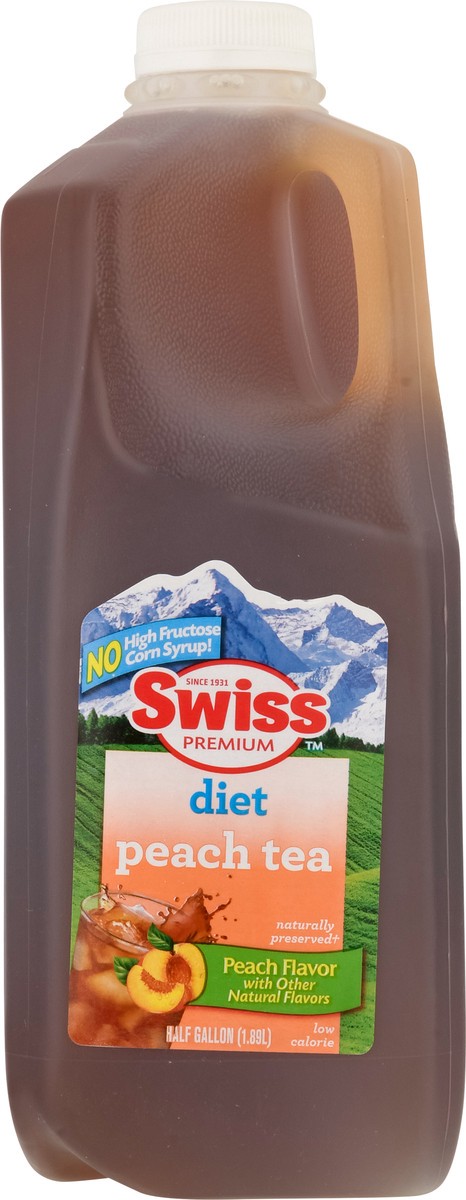 slide 2 of 13, Swiss Premium Diet Peach Tea - 1/2 gal, 1/2 gal