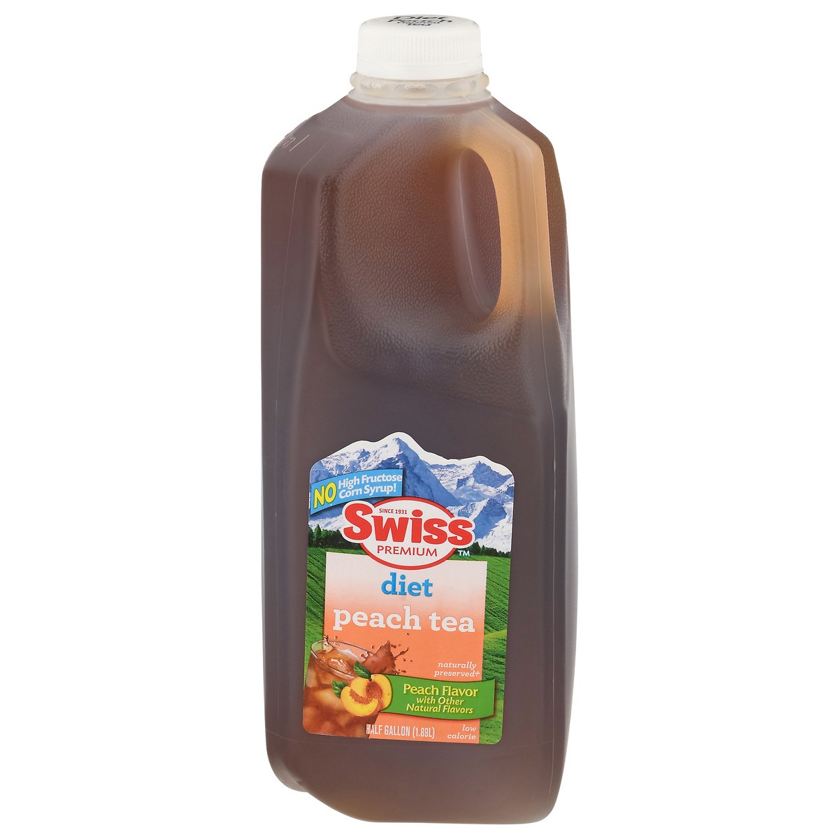slide 3 of 13, Swiss Premium Diet Peach Tea - 1/2 gal, 1/2 gal
