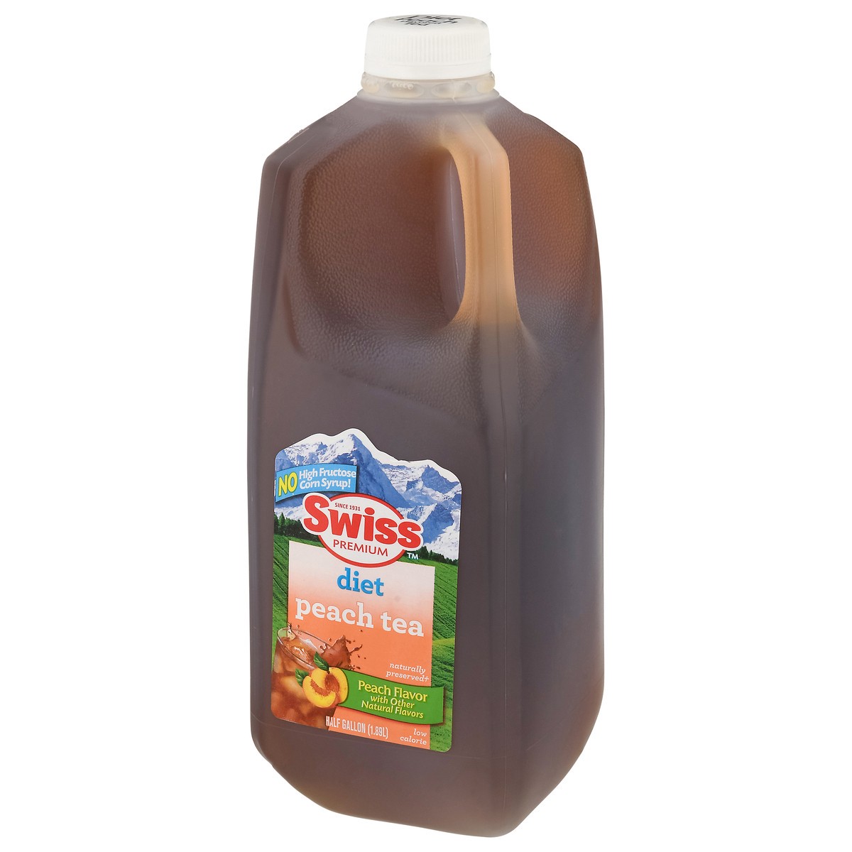 slide 10 of 13, Swiss Premium Diet Peach Tea - 1/2 gal, 1/2 gal