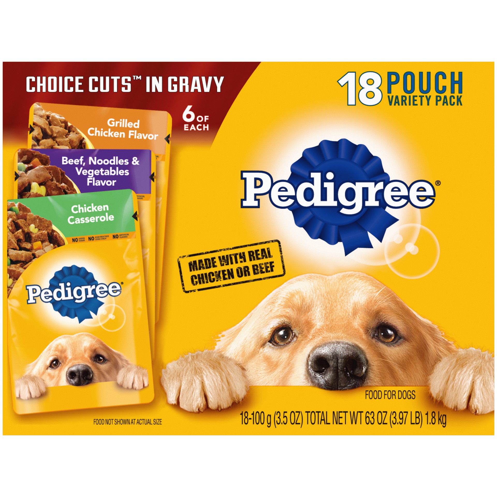 slide 1 of 4, Pedigree Choice Cuts in Gravy Dog Food Variety Pack, 3.5 oz