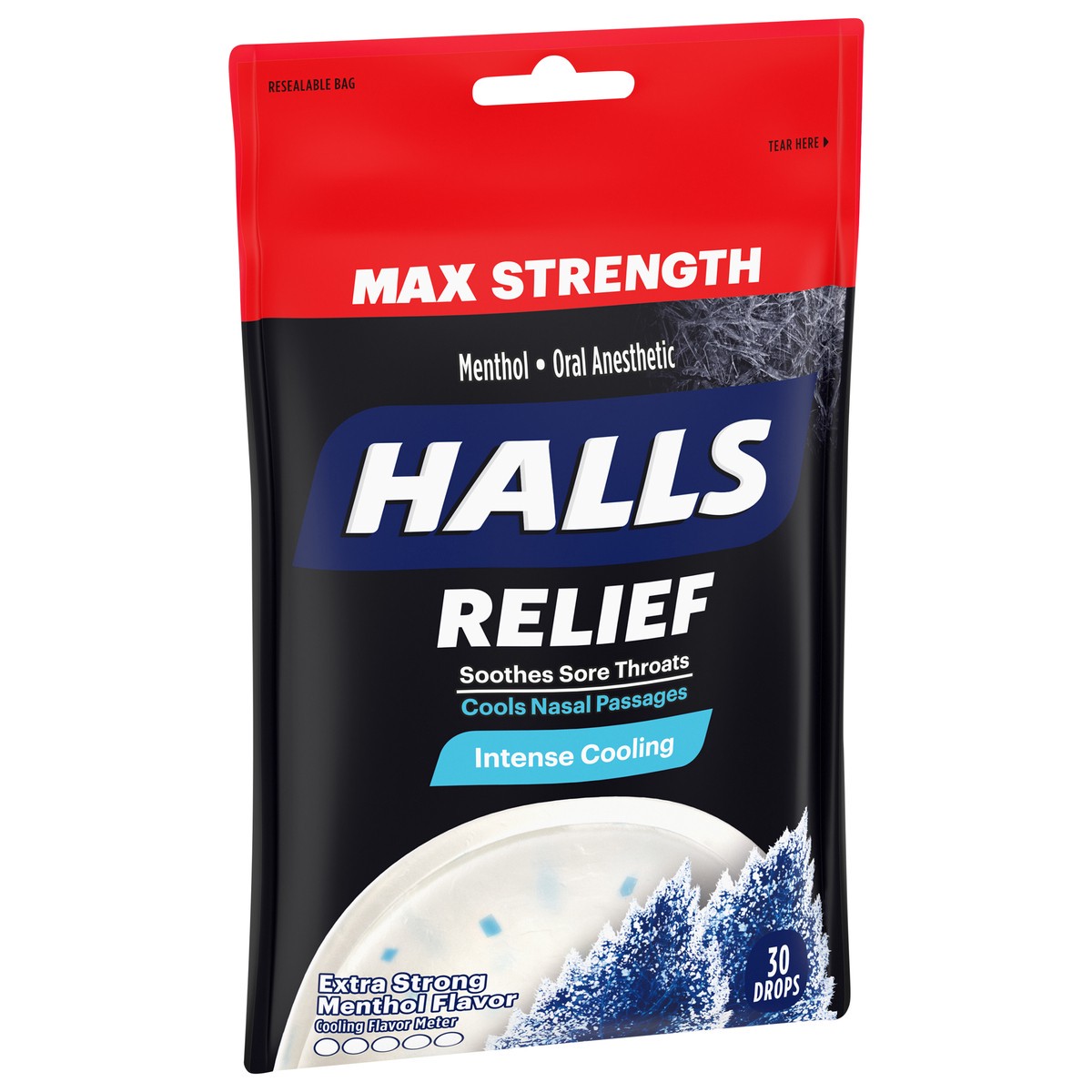 slide 7 of 9, HALLS Relief Max Strength Extra Strong Menthol Throat Drops, 30 Drops


, 0.20 lb