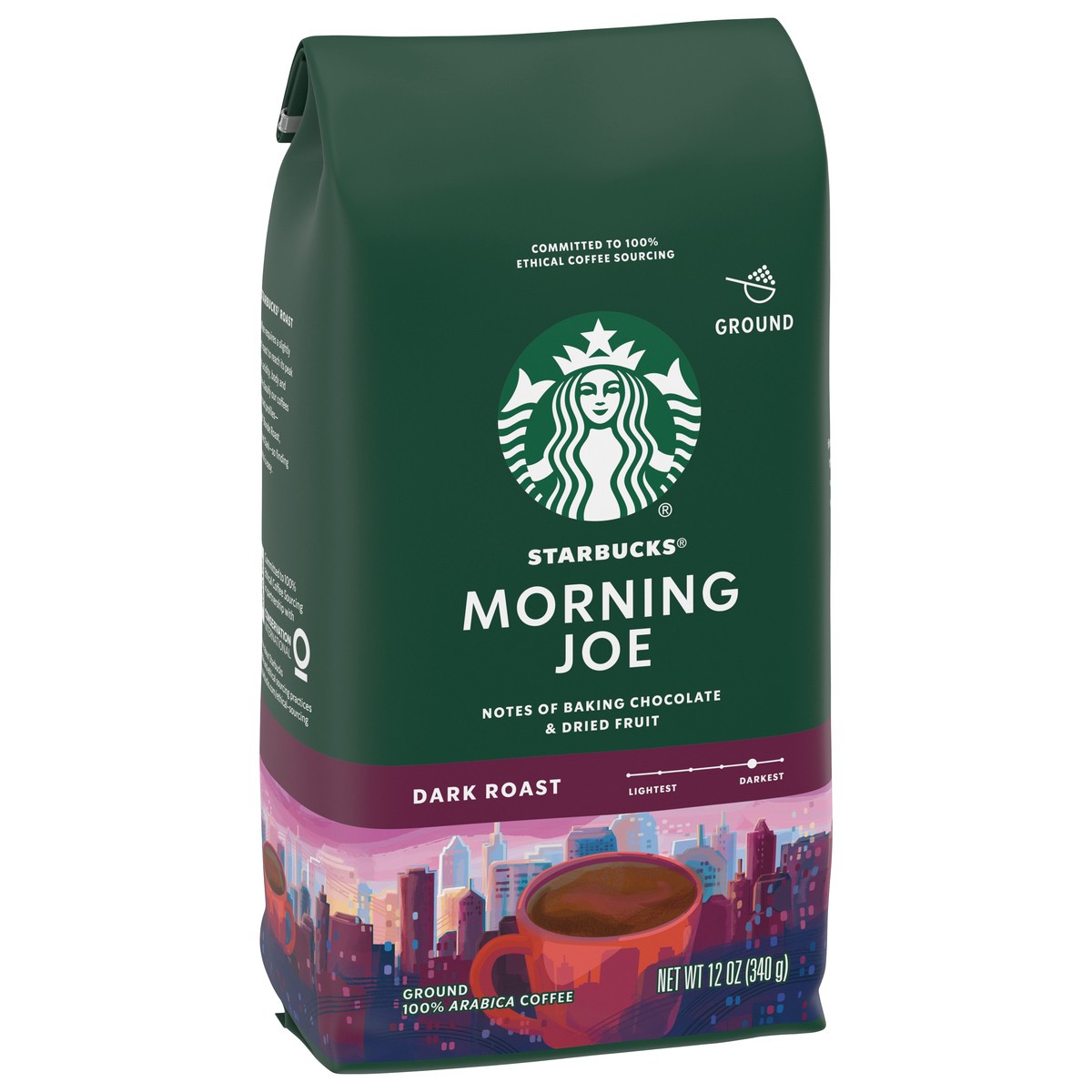 slide 3 of 9, Starbucks Coffee Ground Morning Joe Dark Roast, 12 oz