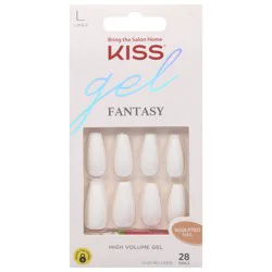 Kiss Gel Fantasy Sculpted Press-On Nails, Long Length, 28 ct
