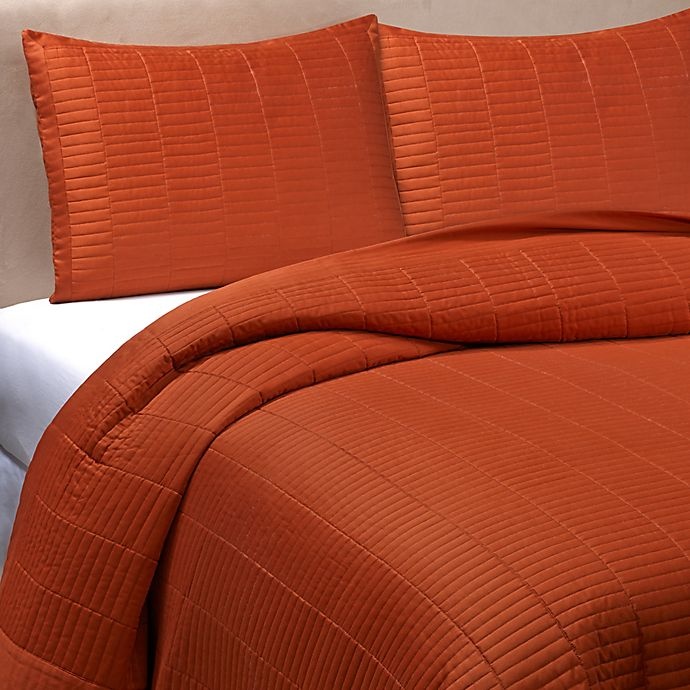 slide 1 of 1, Real Simple Dune Twin Reversible Coverlet - Rust, 1 ct