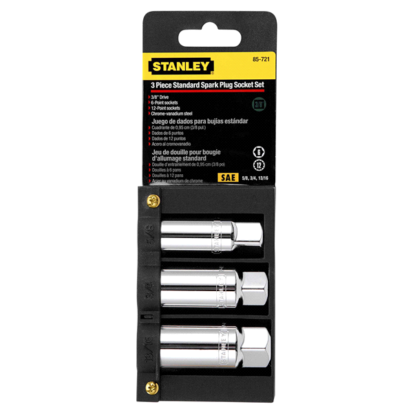 slide 1 of 1, STANLEY Spark Plug Socket Set, 3 ct