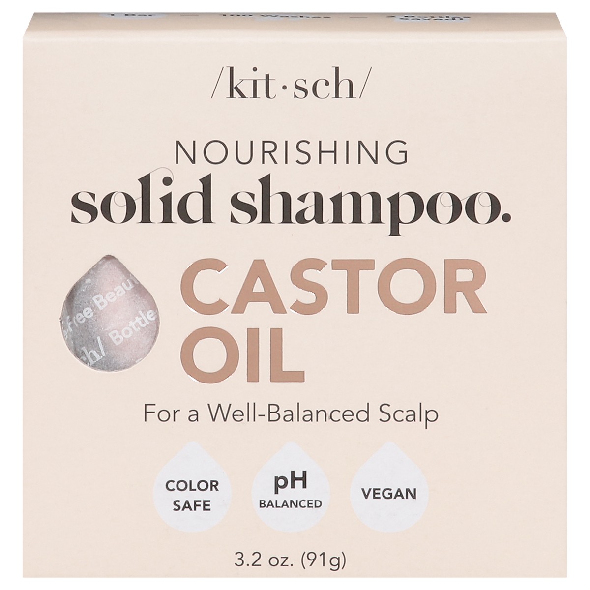 slide 8 of 13, Kitsch Solid Castor Oil Shampoo 3.2 oz, 3.2 oz