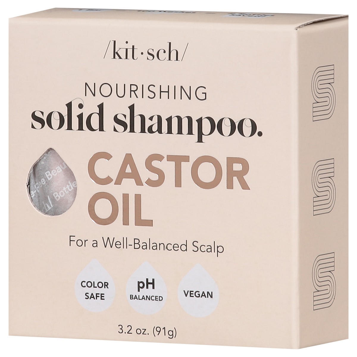 slide 3 of 13, Kitsch Solid Castor Oil Shampoo 3.2 oz, 3.2 oz