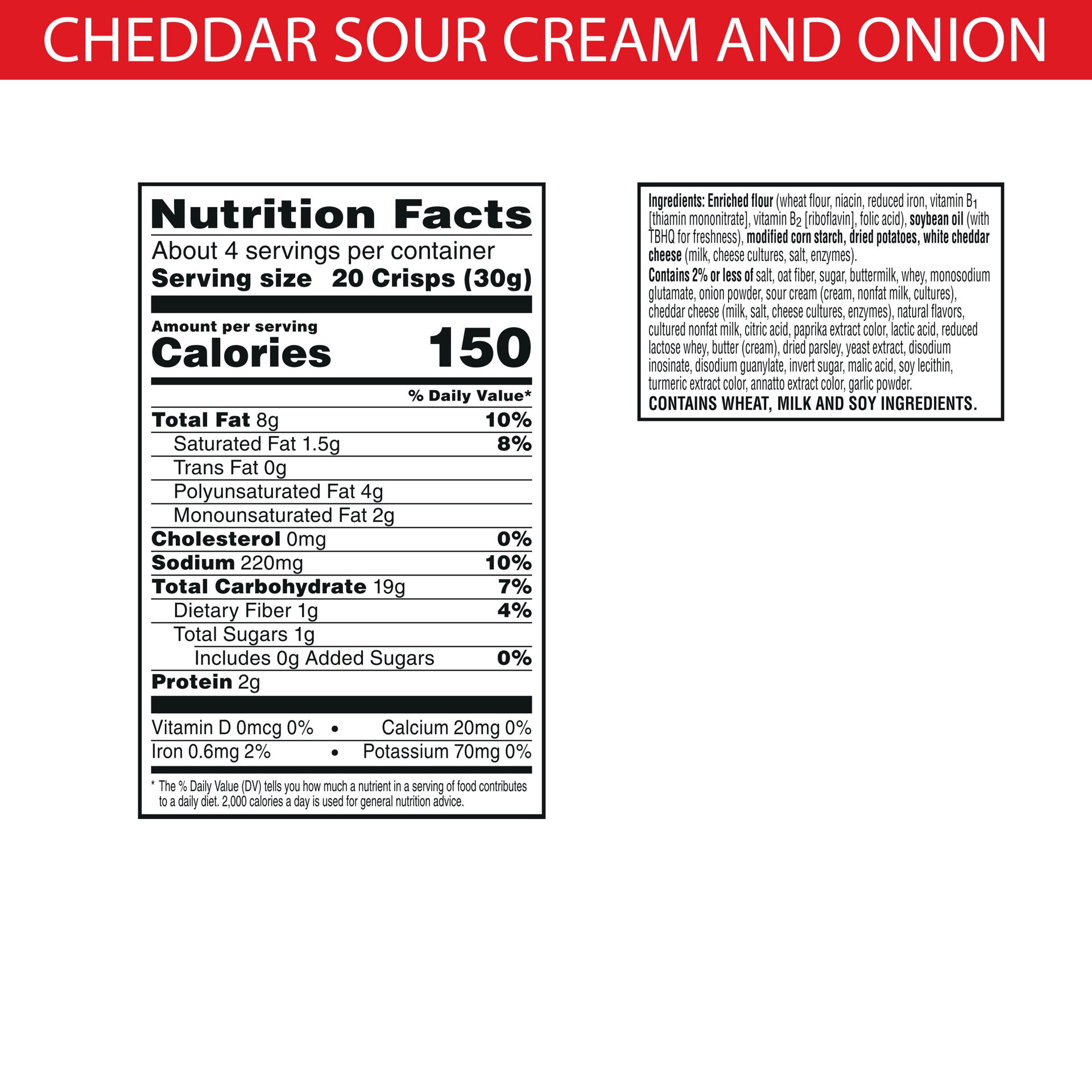 slide 5 of 5, Cheez-It Snap'd Cheesy Baked Snacks, Cheddar Sour Cream and Onion, 3.6 oz, 3.6 oz