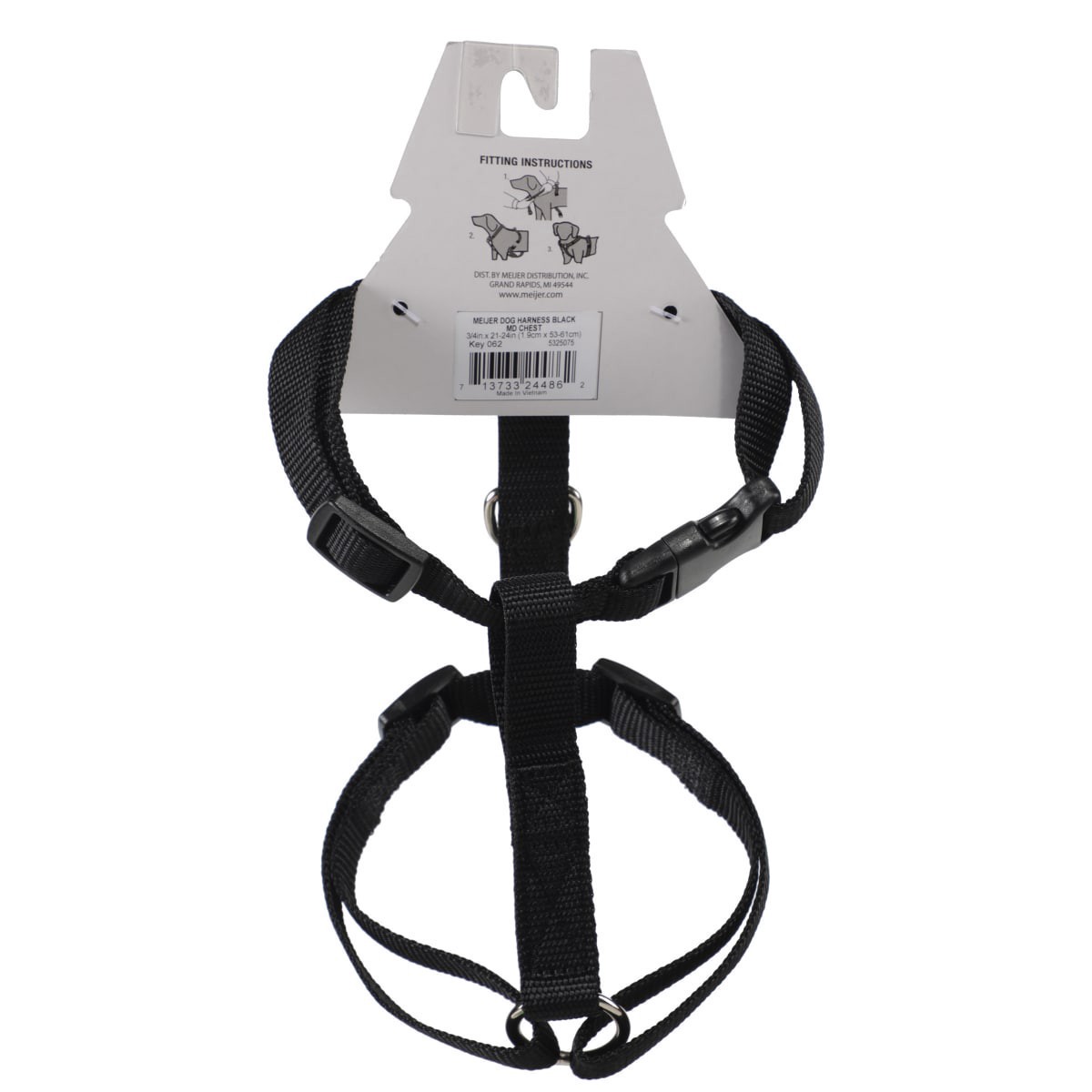 slide 2 of 5, Meijer Dog Harness Black, MD, 1 ct