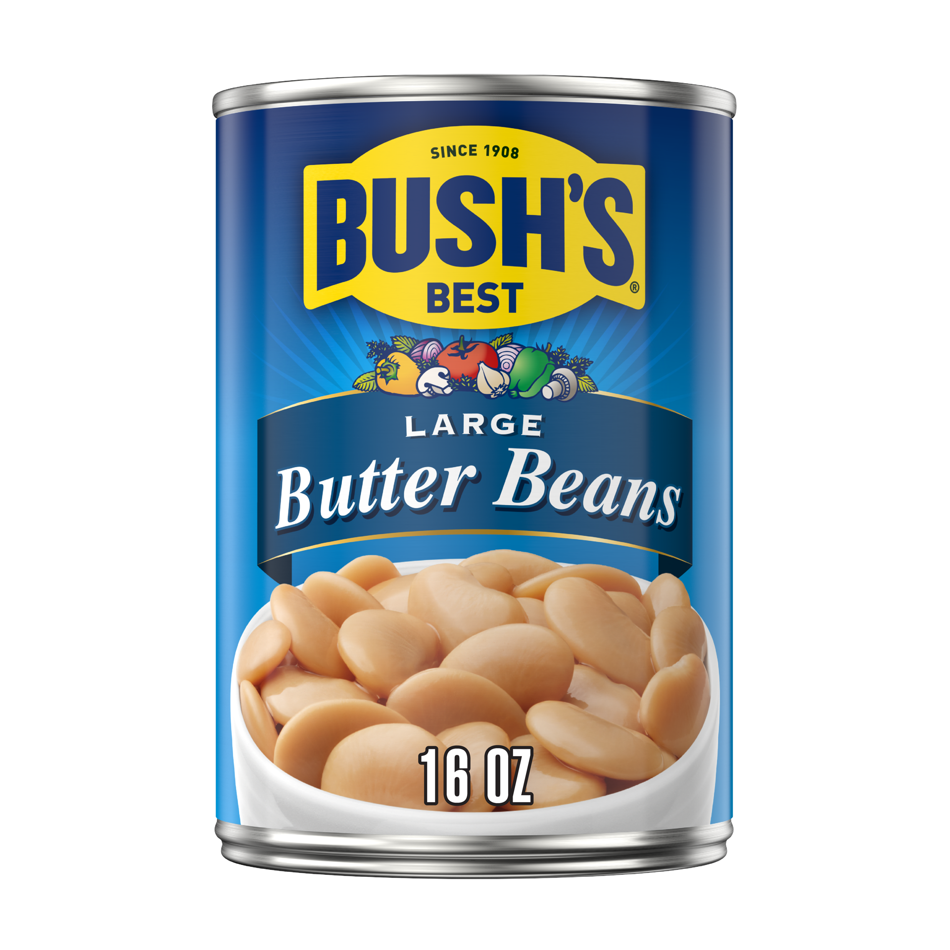 slide 1 of 12, Bush's Best Bush's Large Butter Beans 16 oz, 16 oz