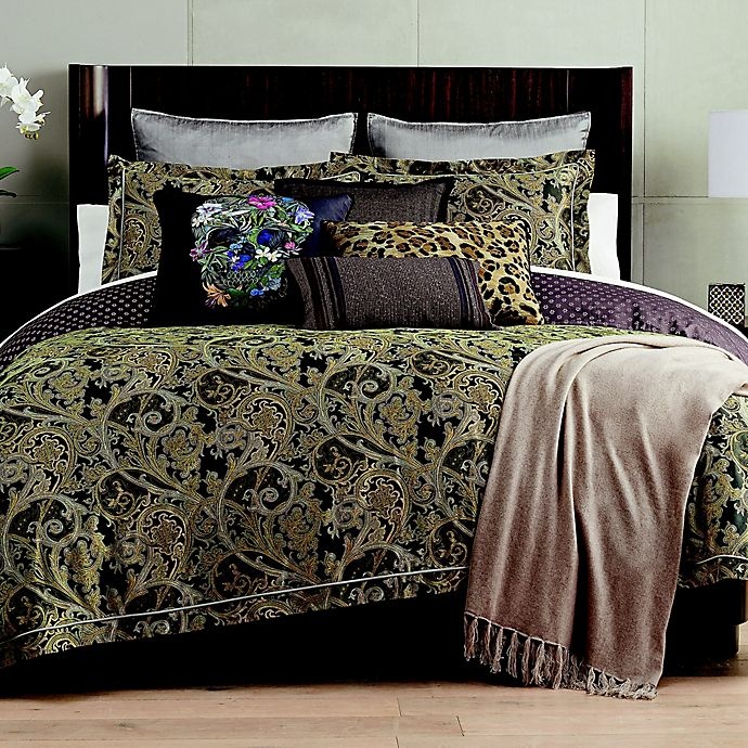 slide 1 of 2, Robert Graham Maurice King Duvet Cover Set - Black/Gold, 3 ct