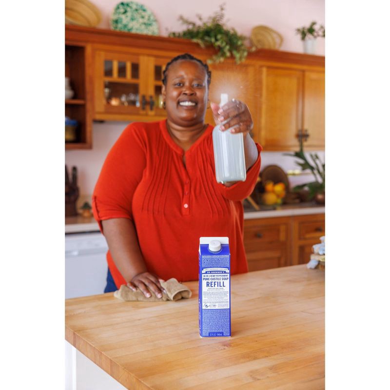 slide 13 of 13, Dr. Bronner's 18-in-1 Hemp Peppermint Pure-Castile Refill Soap 32 fl oz, 32 fl oz