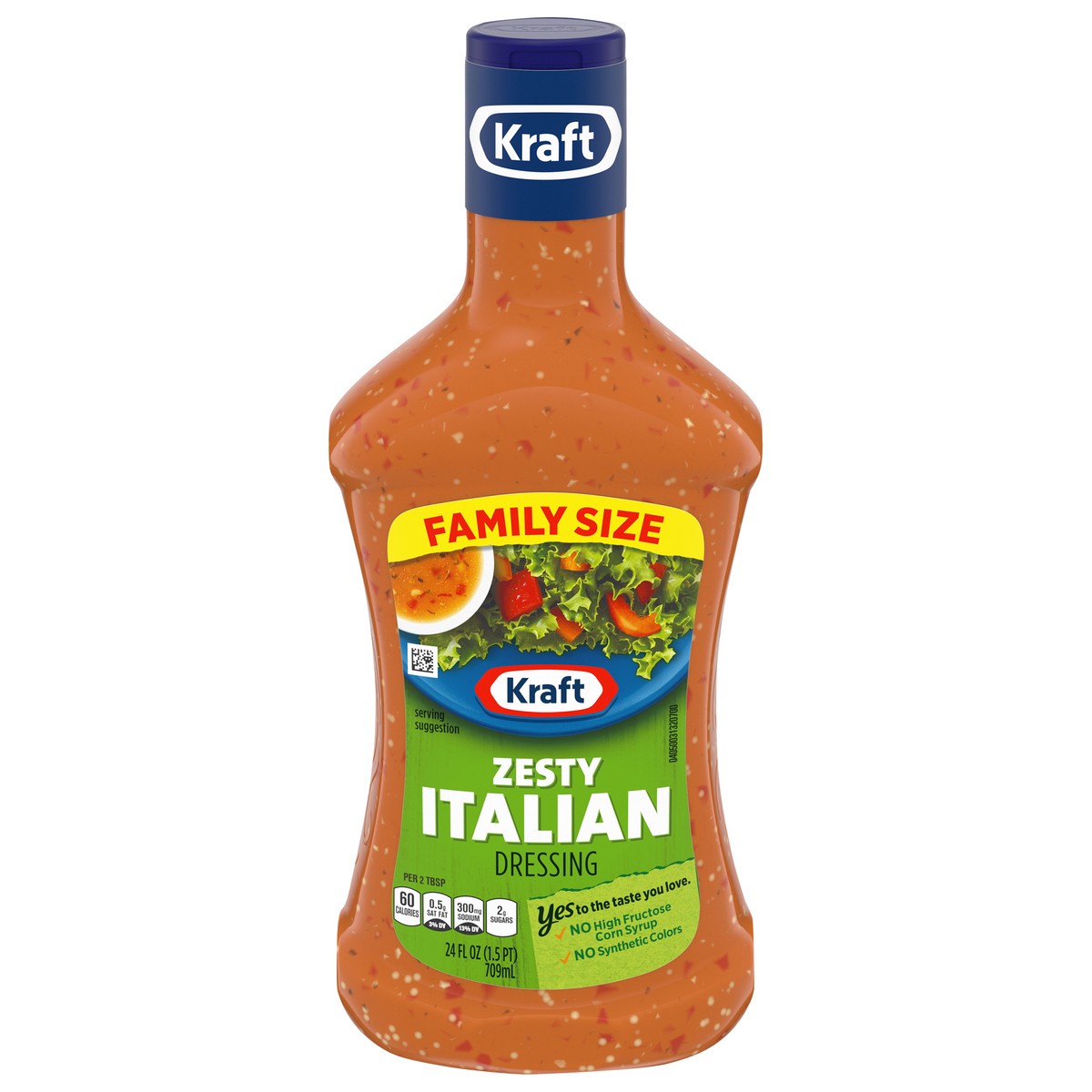 slide 11 of 14, Kraft Zesty Italian Dressing Family Size, 24 fl oz Bottle, 24 fl oz