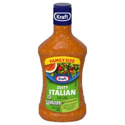 Kraft Zesty Italian Dressing Family Size, 24 fl oz Bottle