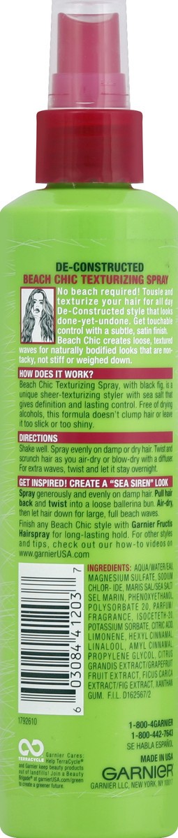 slide 3 of 3, Garnier Fructis Style De-Constructed Beach Chic Texturizing Spray, 8.5 fl oz