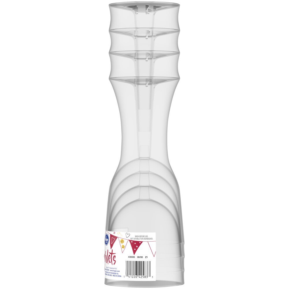 slide 2 of 3, Kroger Plastic Wine Goblets - 4 Pk - Clear, 12 oz