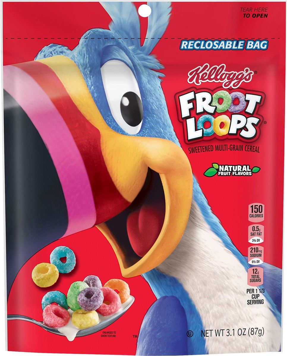 slide 1 of 6, Froot Loops Multi-Grain Sweetened Cereal 3.1 oz, 3.1 oz