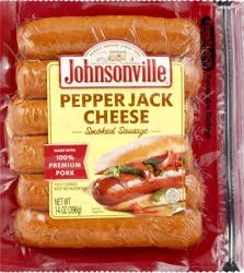Johnsonville Fully Cooked Pork Sausage, Pepper Jack Cheese
