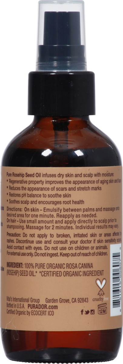 slide 8 of 9, Pura D'Or Organic Rosehip Seed Oil, 4 fl oz