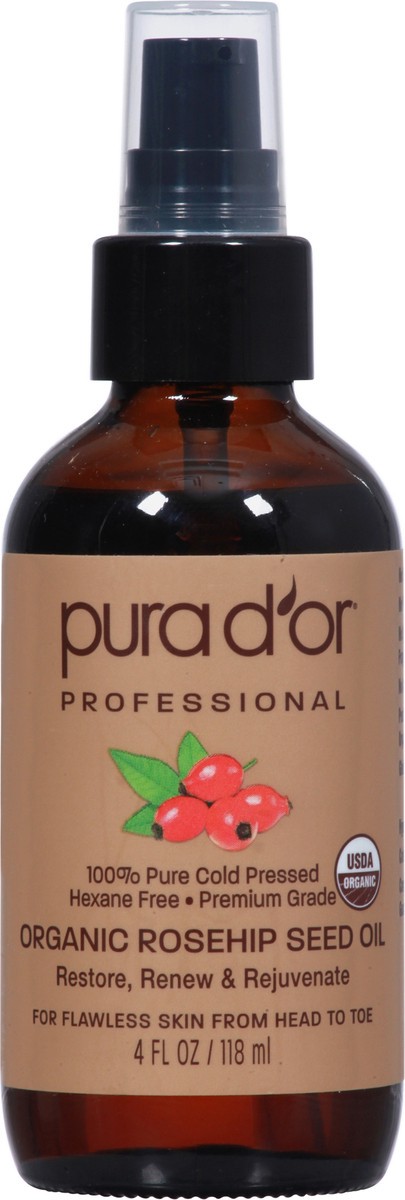 slide 2 of 9, Pura D'Or Organic Rosehip Seed Oil, 4 fl oz
