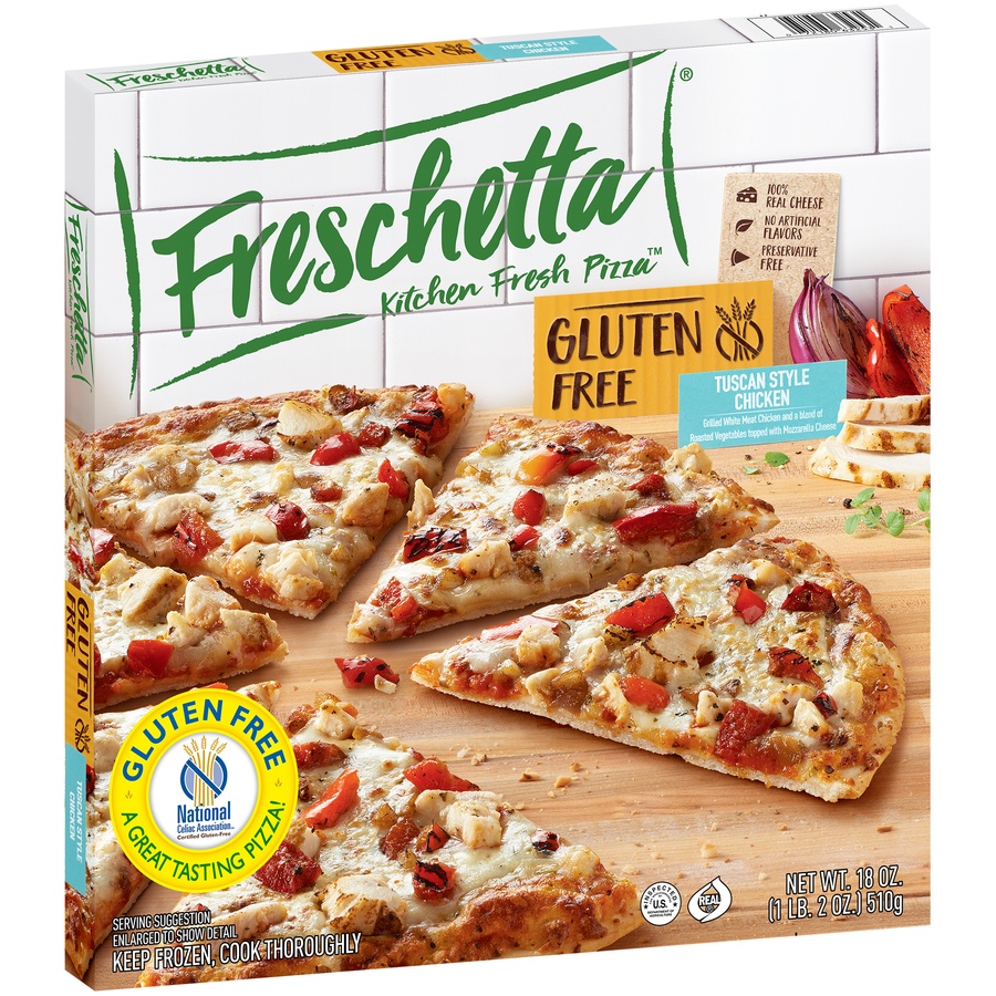 slide 3 of 10, Freschetta Kitchen Fresh Pizza Gluten Free Tuscan Style Chicken Pizza, 18 oz