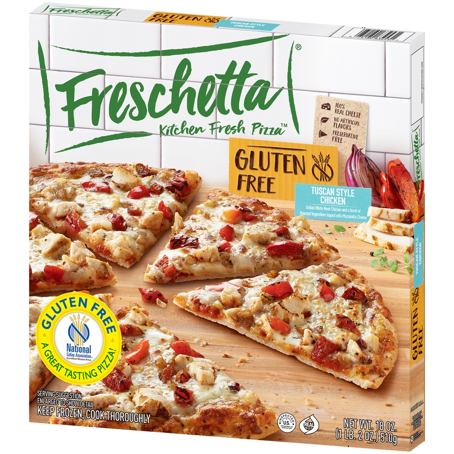 slide 4 of 10, Freschetta Kitchen Fresh Pizza Gluten Free Tuscan Style Chicken Pizza, 18 oz