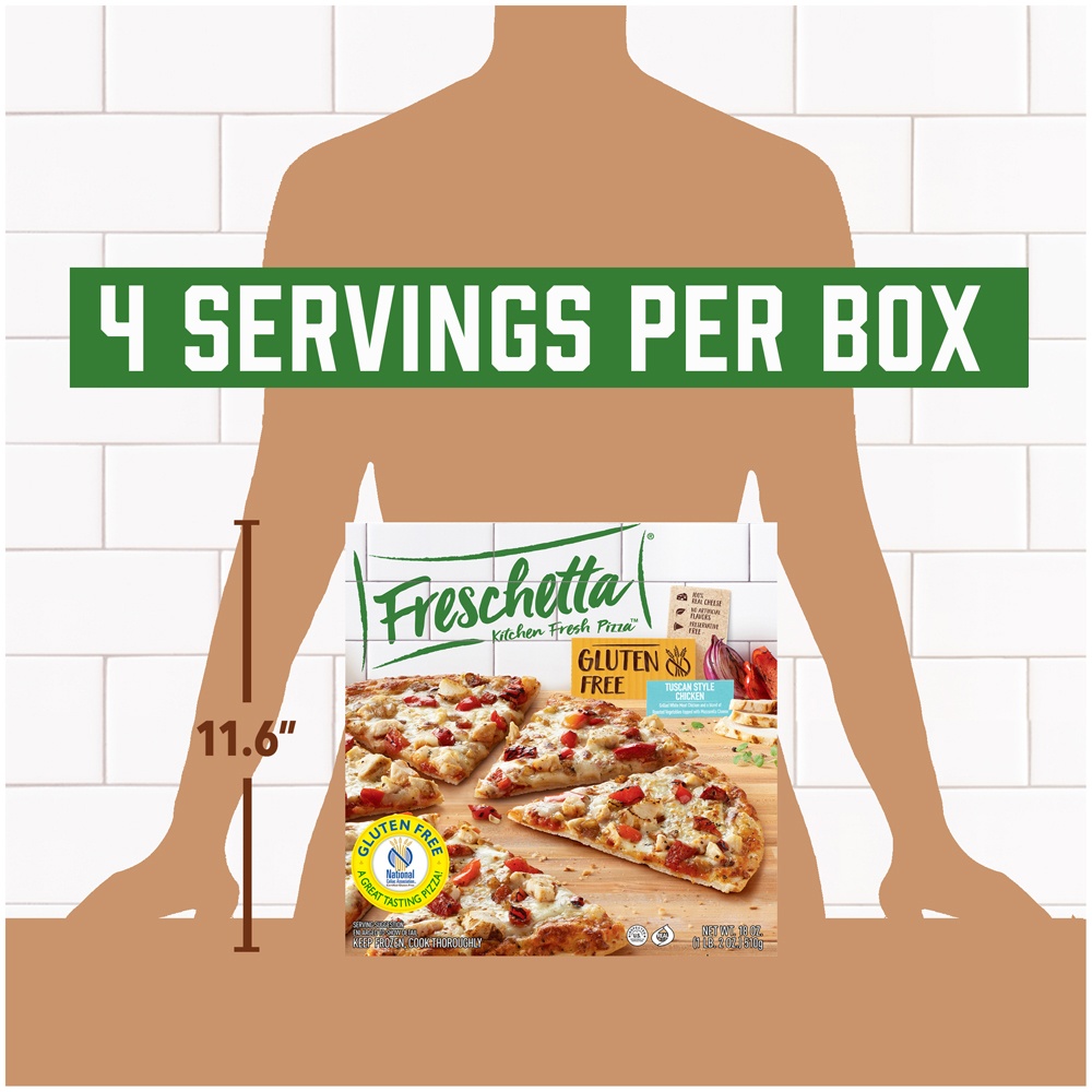 slide 8 of 10, Freschetta Kitchen Fresh Pizza Gluten Free Tuscan Style Chicken Pizza, 18 oz