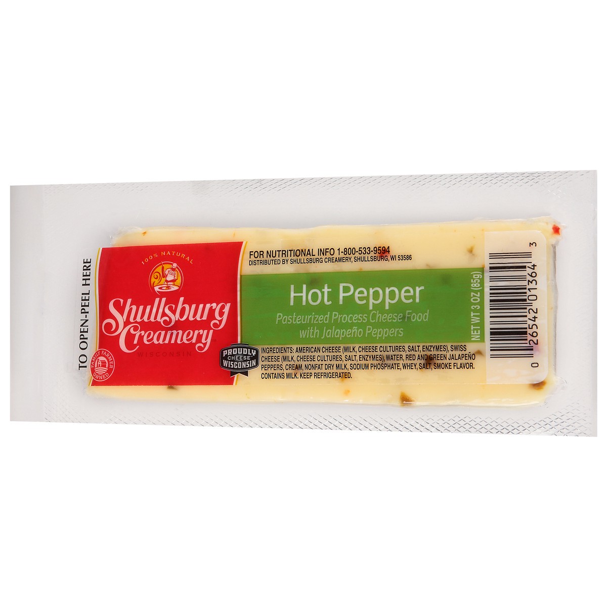 slide 3 of 9, Shullsburg Creamery Hot Pepper Cheese 3 oz, 3 oz