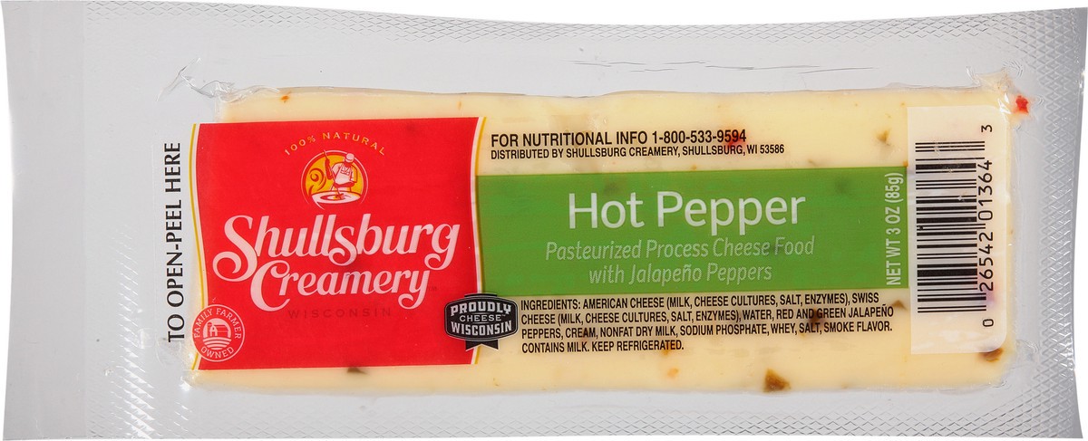 slide 8 of 9, Shullsburg Creamery Hot Pepper Cheese 3 oz, 3 oz