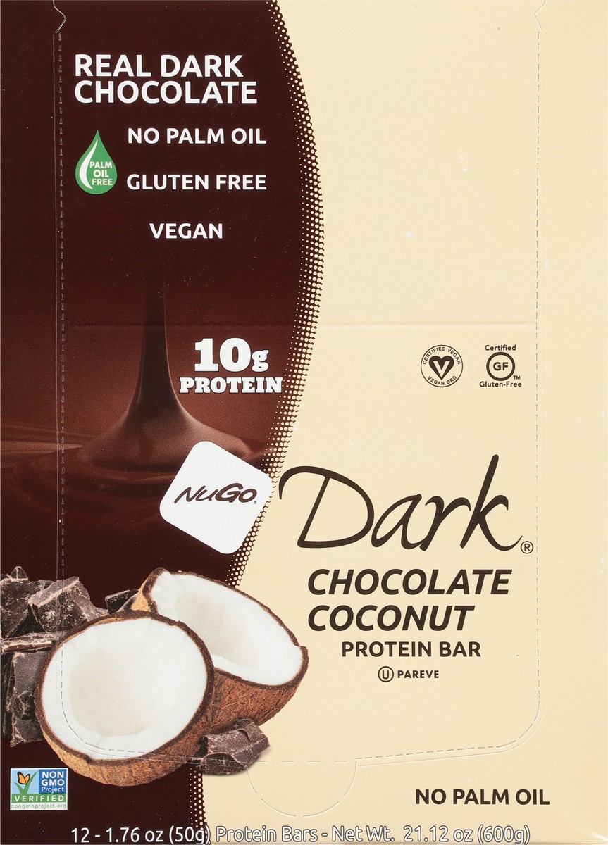 slide 2 of 11, NuGo Dark Chocolate Coconut Protein Bar 12 - 1.76 oz Bars, 12 ct