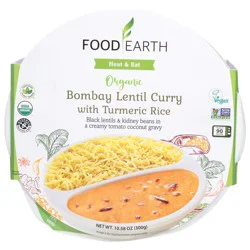 Food Earth Organic Bombay Lentil Curry with Turmeric Rice 10.58 oz