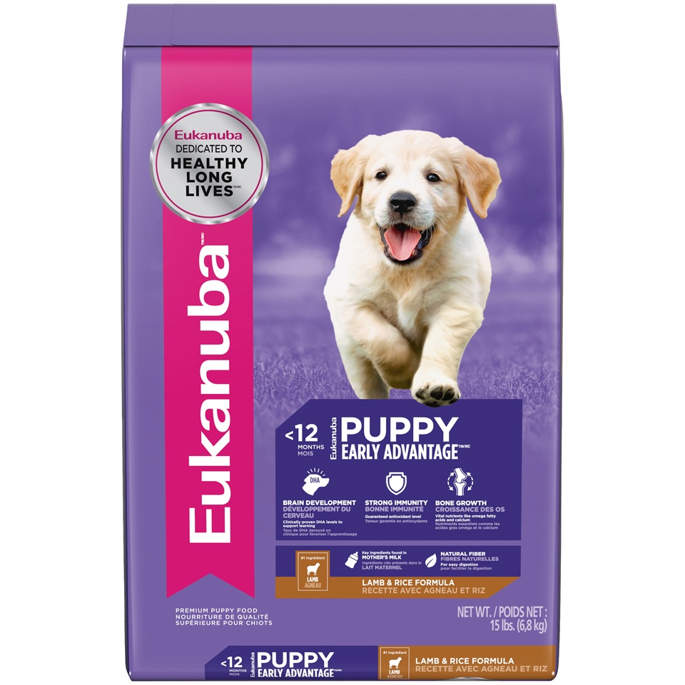 slide 1 of 7, Eukanuba Puppy Early Advantage Lamb & Rice Dry Dog Food, 15 lb