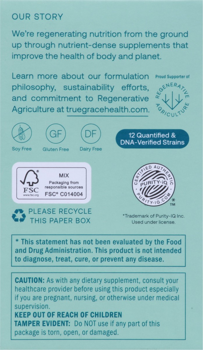 slide 4 of 14, True Grace Probiotic 30 Vegetarian Capsules, 1 ct
