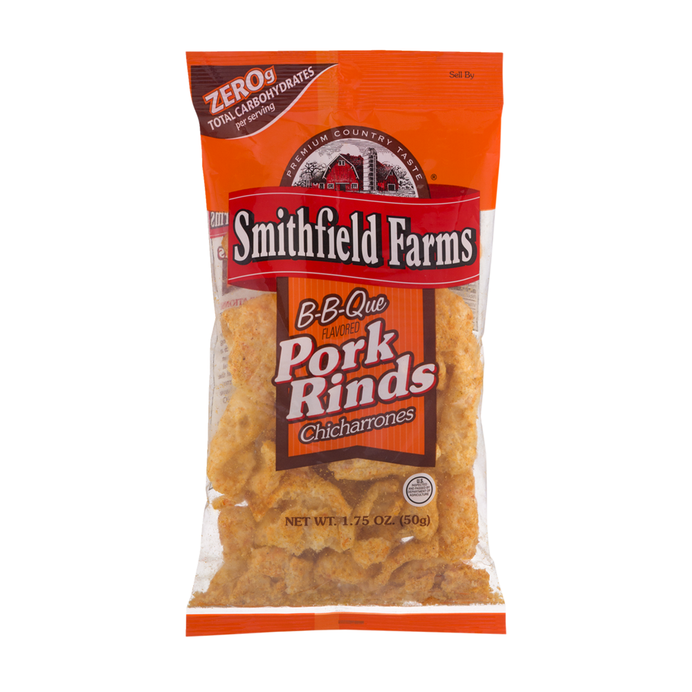 slide 1 of 1, Smithfield Farms BBQ Pork Rinds, 1.75 oz