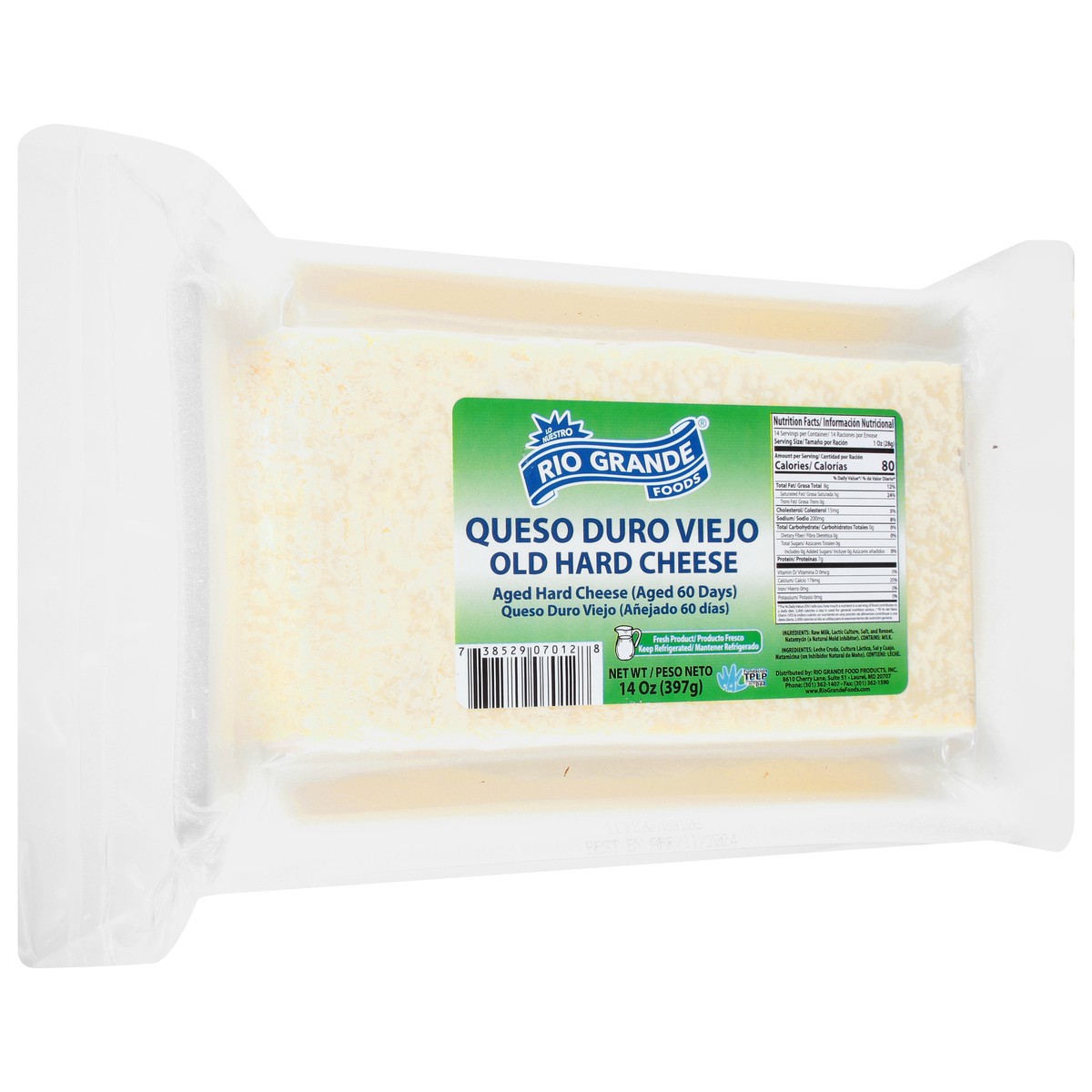slide 11 of 13, Rio Grande Old Hard Cheese 14 oz, 14 oz