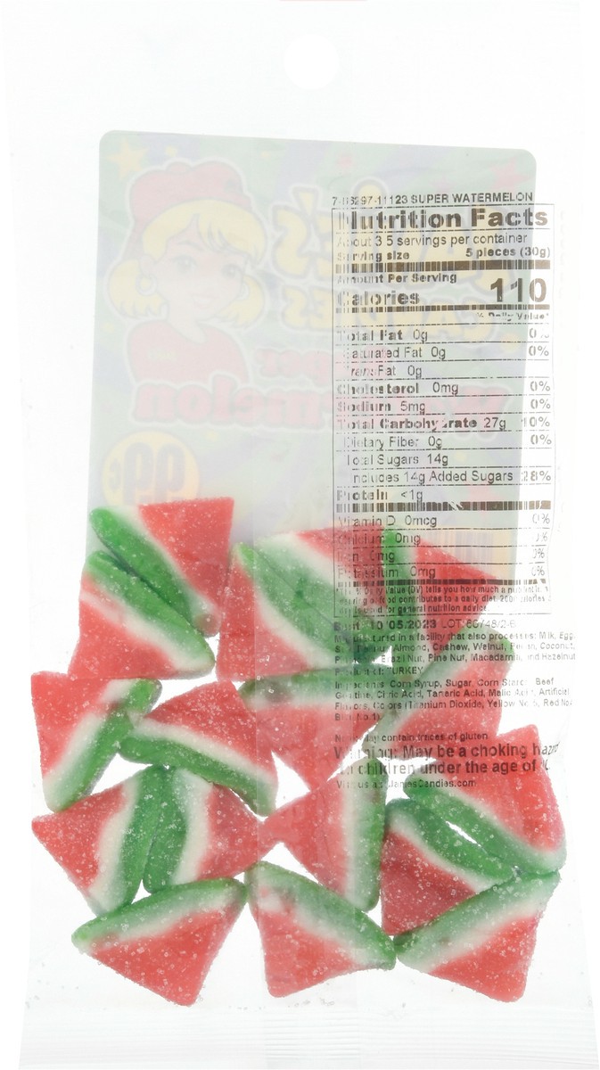 slide 9 of 9, Janie's Candies Super Watermelon Candy 3.5 oz, 1 ct