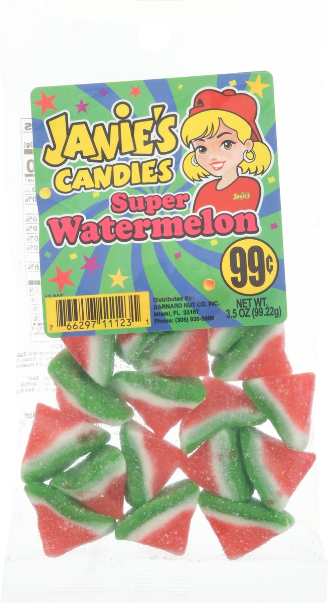 slide 7 of 9, Janie's Candies Super Watermelon Candy 3.5 oz, 1 ct