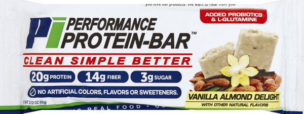 slide 1 of 1, Performance Inspired Nutrition Performance Inspired Vanilla Almond Nutrition Bar, 2.12 oz