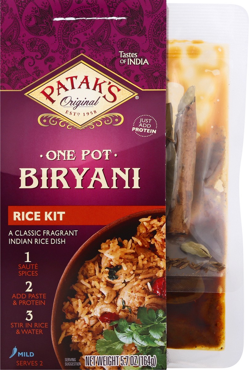 slide 6 of 9, Patak's One Pot Birayani Mild Rice Kit, 5.7 oz