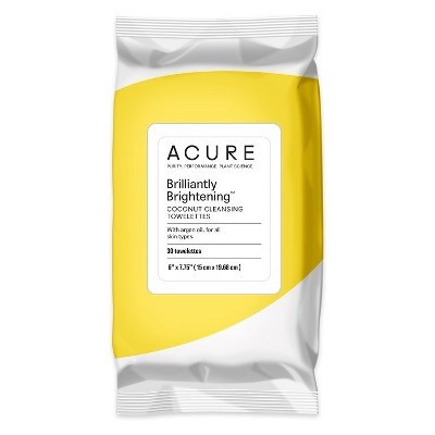 slide 1 of 7, ACURE Organics Coconut + Argan Oil Cleansing Towelettes, 30 ct