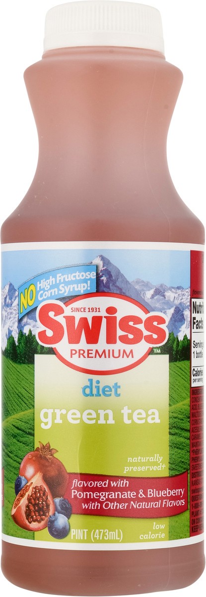 slide 10 of 13, Swiss Premium Diet Pomegranate & Blueberry Green Tea - 1 pint, 1 pint