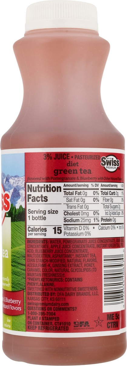 slide 12 of 13, Swiss Premium Diet Pomegranate & Blueberry Green Tea - 1 pint, 1 pint