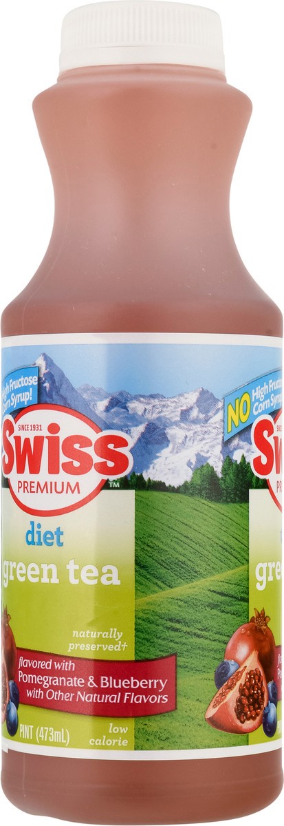 slide 3 of 13, Swiss Premium Diet Pomegranate & Blueberry Green Tea - 1 pint, 1 pint
